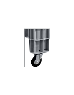 Carrello in Plastica dura Resistente Zbox Lt. 600 con Rute 100 mm. 2